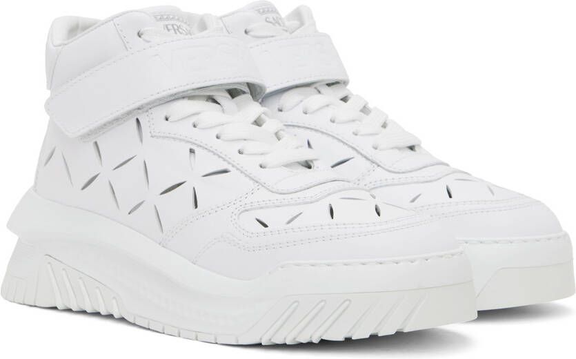 Versace White Slashed Odissea Sneakers