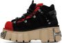 VETEMENTS Black & Red New Rock Edition Platform Sneakers - Thumbnail 3