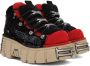 VETEMENTS Black & Red New Rock Edition Platform Sneakers - Thumbnail 4