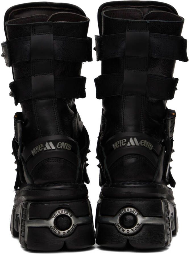 VETEMENTS Black New Rock Edition Gamer Ankle Boots