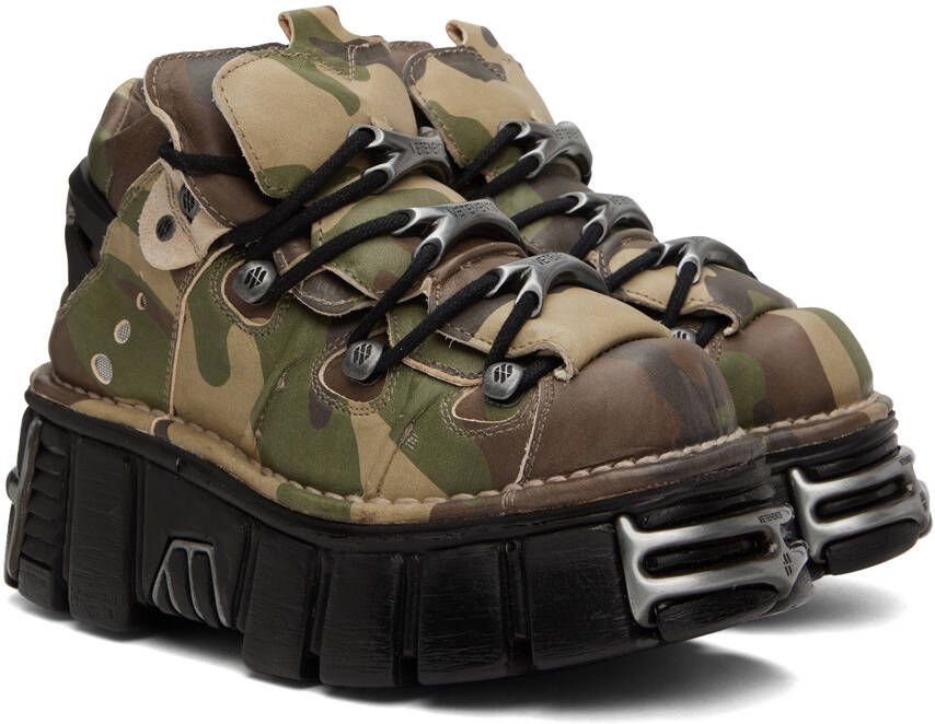 VETEMENTS Khaki New Rock Edition Platform Sneakers