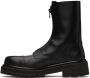 VETEMENTS Leather Zip-Up Police Combat Boots - Thumbnail 3