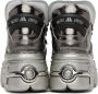 VETEMENTS Silver New Rock Edition Platform Sneakers - Thumbnail 2