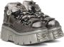 VETEMENTS Silver New Rock Edition Platform Sneakers - Thumbnail 4