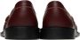 VINNY s Burgundy & White Luxe Mocassin Snaffle Loafers - Thumbnail 2