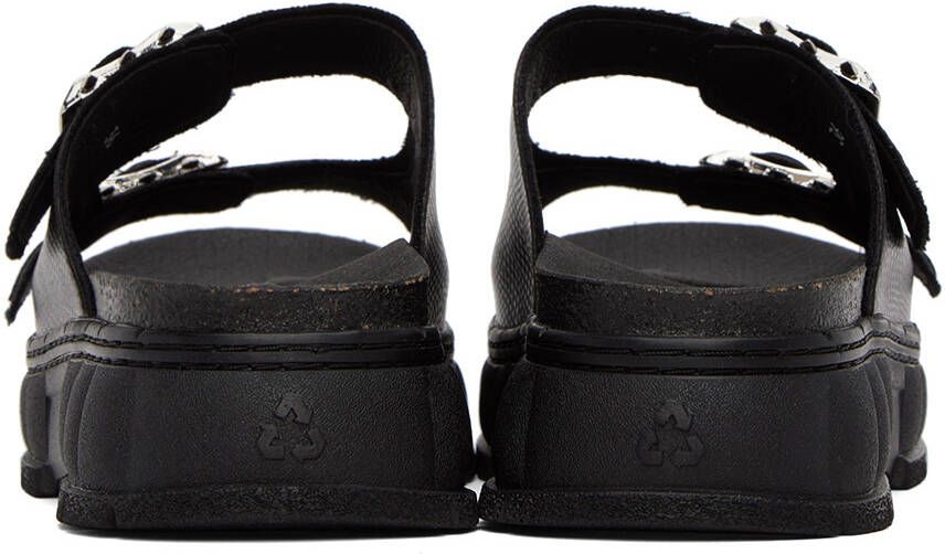 Virón Black 2018 Appleskin Faux-Leather Sandals