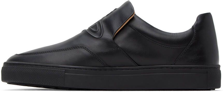 Vivienne Westwood Black Embossed Slip-On Sneakers