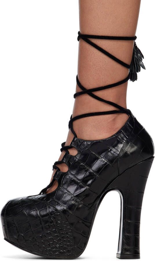 Vivienne Westwood Black Ghillie Heels