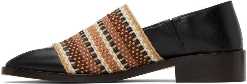 Wales Bonner Black Stacked Heel Loafers