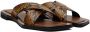 Wales Bonner Brown Snake-Embossed Sandals - Thumbnail 4