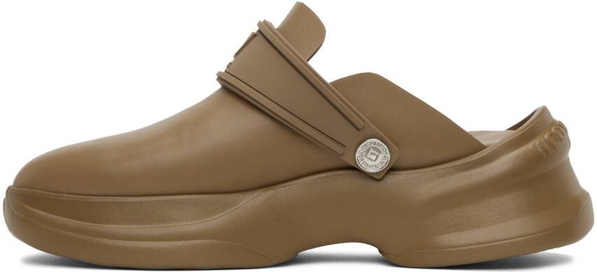 Wooyoungmi Beige Embossed Clogs