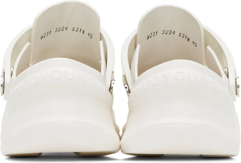 Wooyoungmi White Embossed Clogs