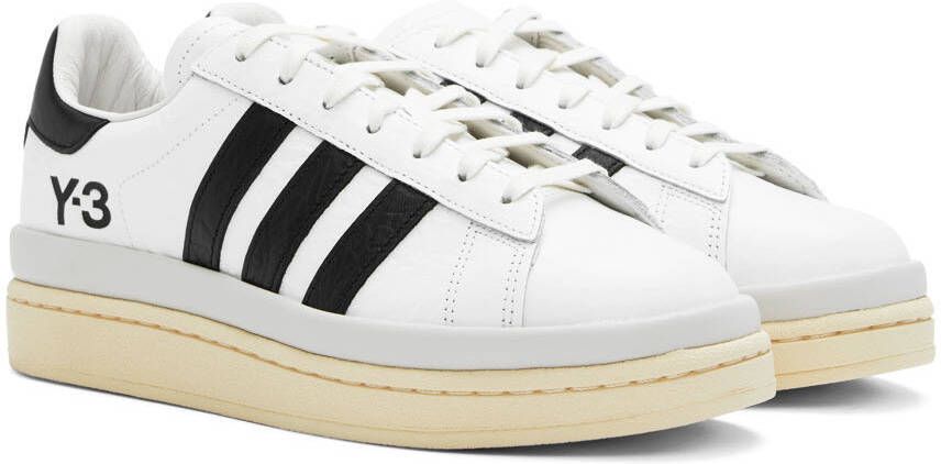 Y-3 White Hicho Low-Top Sneakers