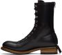 Youths in Balaclava Black Leather Lace-Up Boots - Thumbnail 3