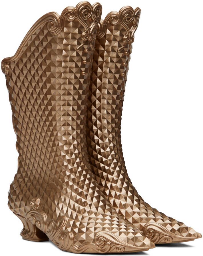 Y Project Gold Melissa Edition Court Boots