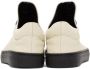 Y's Off-White Leather Slip-On Sneakers - Thumbnail 4
