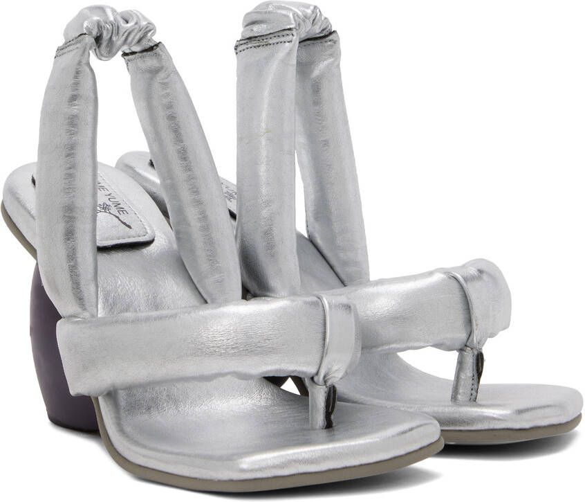 YUME Silver Love Heeled Sandals