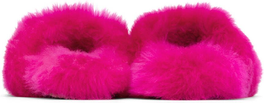 Yves Salomon Pink Toscana Slippers