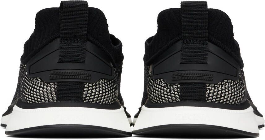 ZEGNA Black & White Slip-On Sneakers