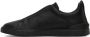 ZEGNA Black Triple Stitch Sneakers - Thumbnail 3
