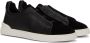 ZEGNA Black Triple Stitch Sneakers - Thumbnail 4