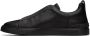 ZEGNA Black Triple Stitch Sneakers - Thumbnail 3