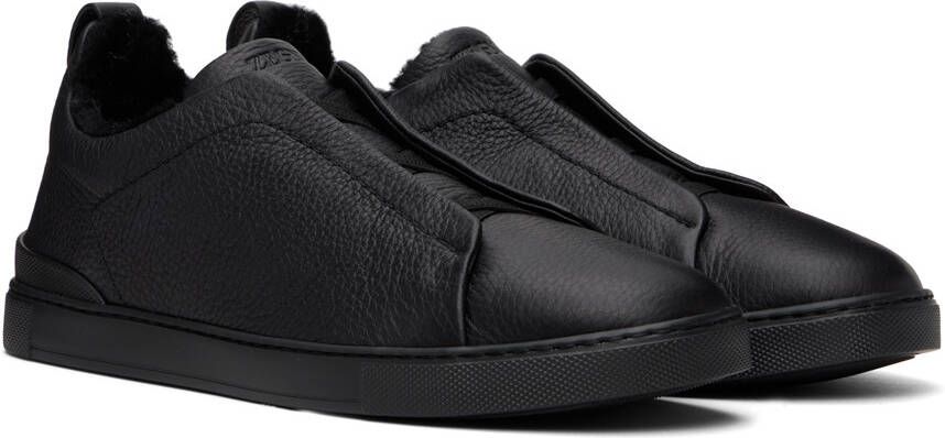 ZEGNA Black Triple Stitch™ Sneakers