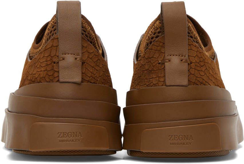 ZEGNA Brown MRBAILEY Edition Triple Stitch Sneakers
