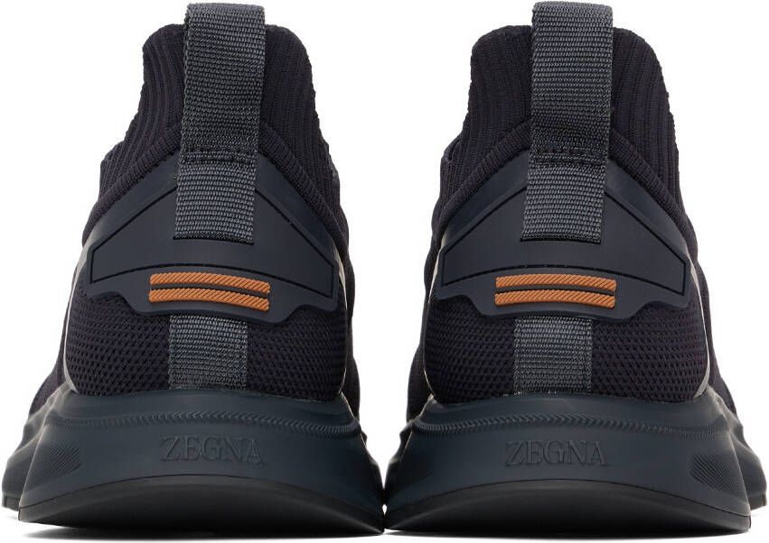 ZEGNA Navy Slip-On Sneakers