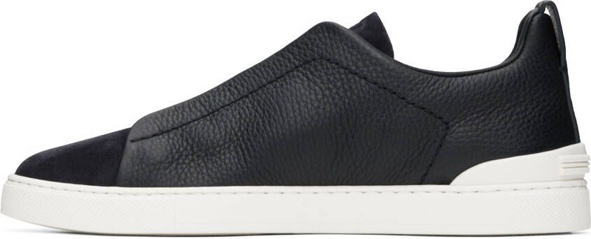 ZEGNA Navy Triple Stitch Sneakers