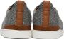 ZEGNA White & Navy Triple Stitch Sneakers - Thumbnail 2
