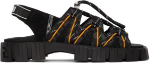 Fendi Black & Yellow ' Force' Sandals
