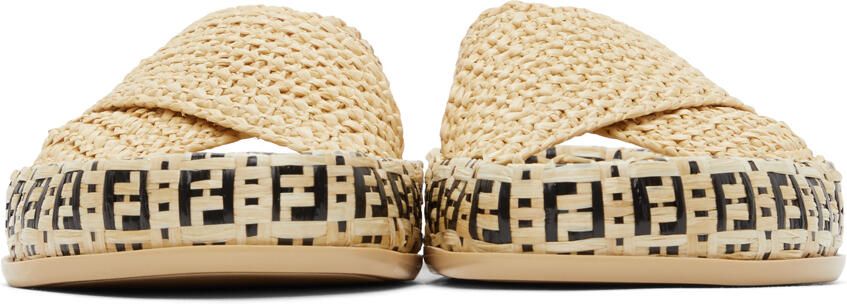 Fendi Beige 'Forever ' Reflections Sandals - Picture 3