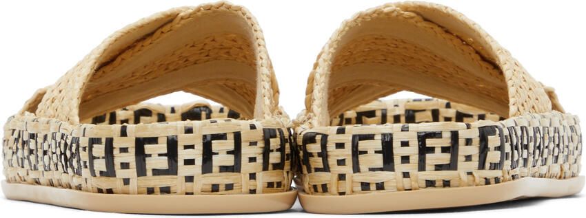 Fendi Beige 'Forever ' Reflections Sandals - Picture 2