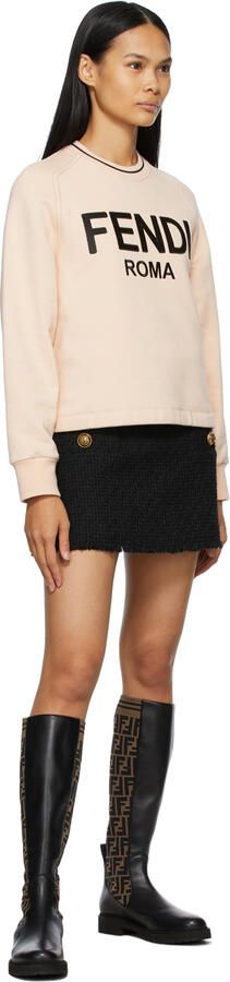 Fendi Brown & Black 'Forever ' Rockoko Tall Boots - Picture 3