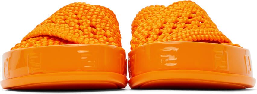 Fendi Orange 'Forever ' Reflections Sandals - Picture 3