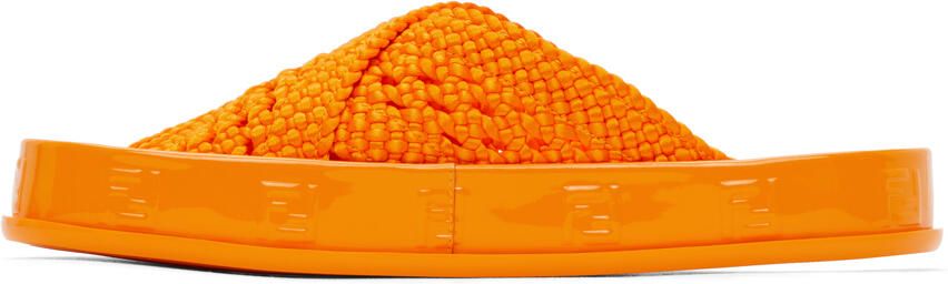Fendi Orange 'Forever ' Reflections Sandals - Picture 4
