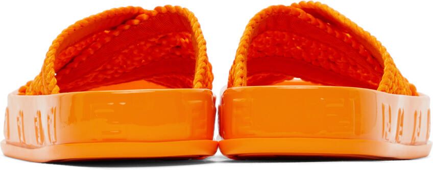 Fendi Orange 'Forever ' Reflections Sandals - Picture 2