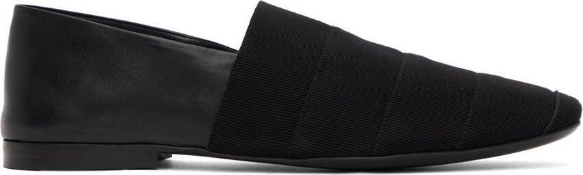 Ferragamo Black Slip-On Loafers