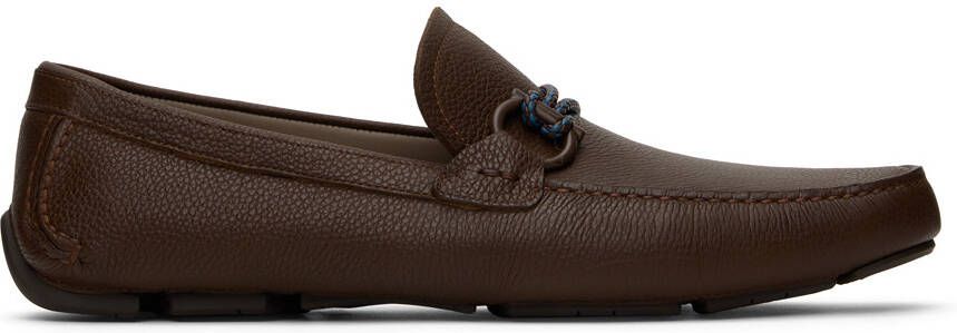 Salvatore Ferragamo Brown Front 4 Loafers
