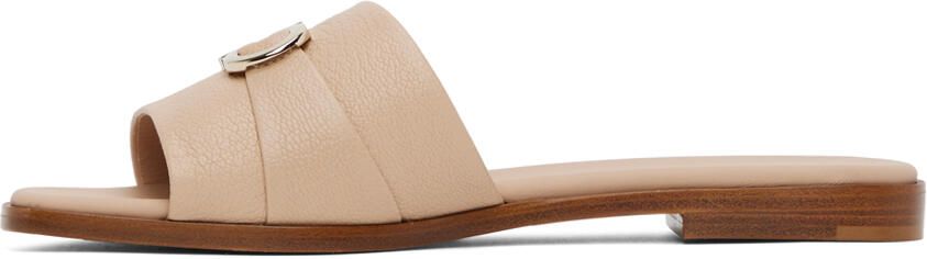 Ferragamo Beige Gancini Flat Sandals - Picture 4