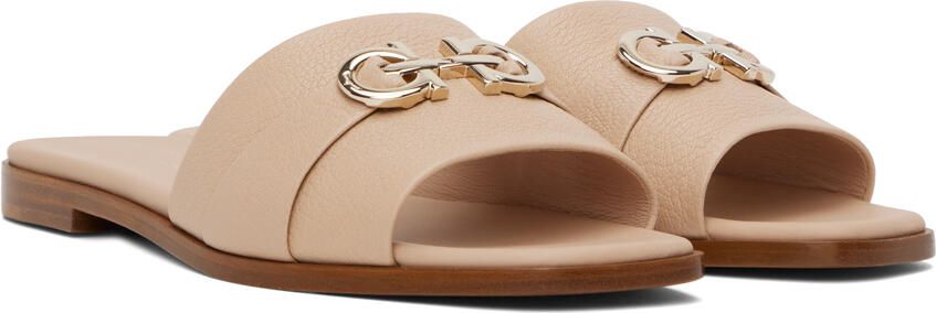 Ferragamo Beige Gancini Flat Sandals - Picture 2