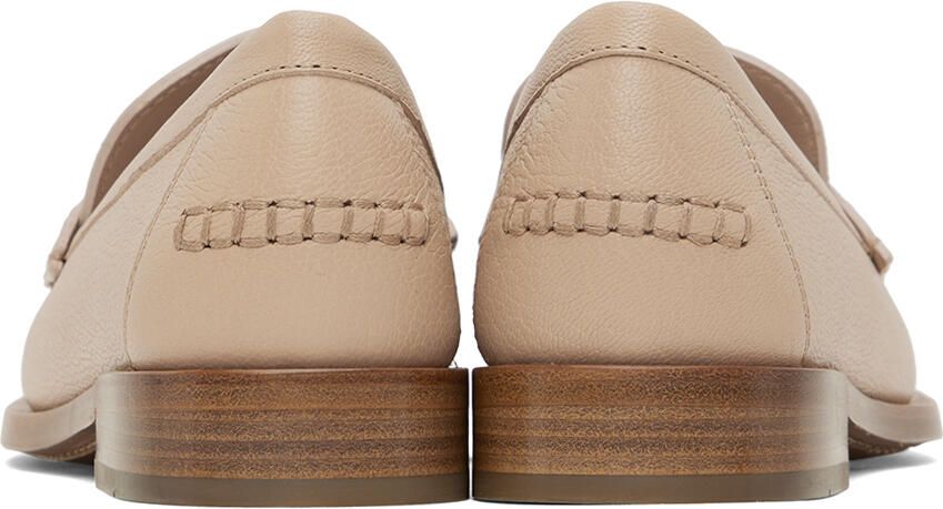 Ferragamo Beige Gancini Loafers