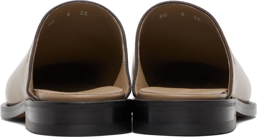 Ferragamo Beige Sabot Loafers