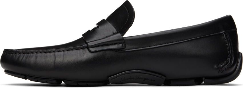 Salvatore Ferragamo Black Driver Loafers - Picture 3