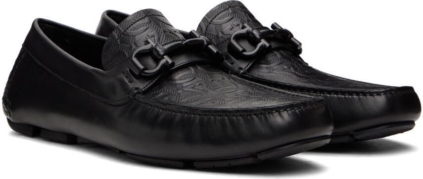 Salvatore Ferragamo Black Driver Loafers - Picture 2