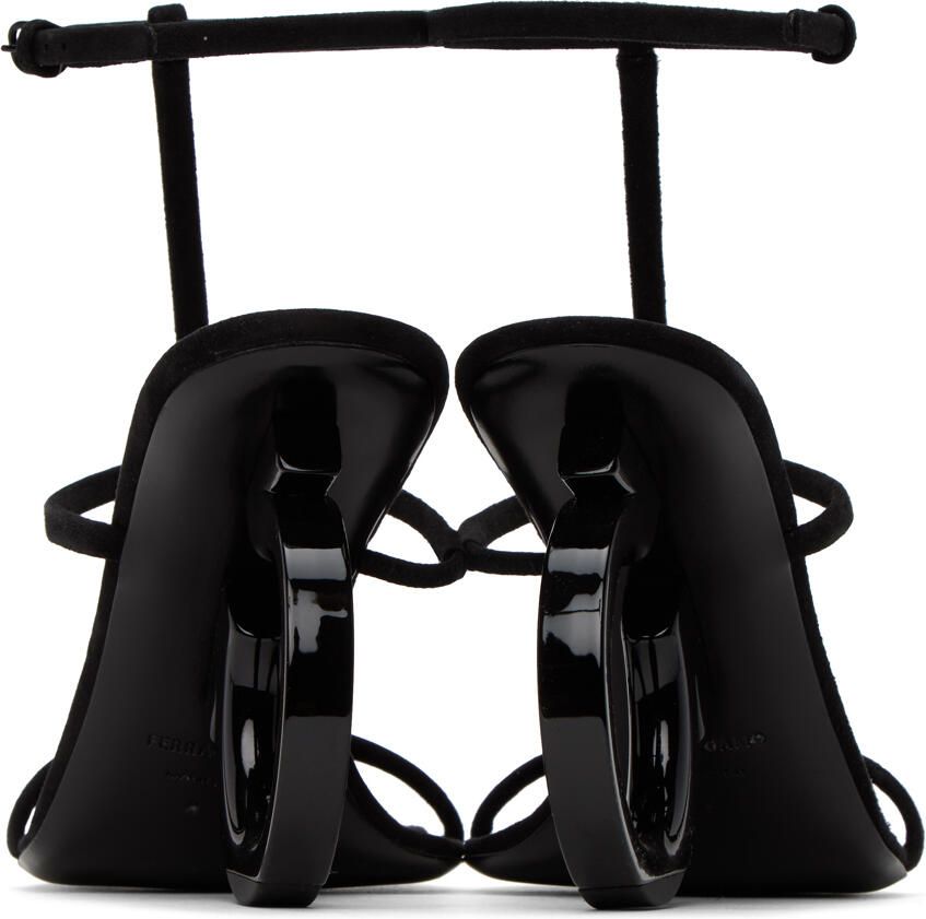 Ferragamo Black Elina Heeled Sandals