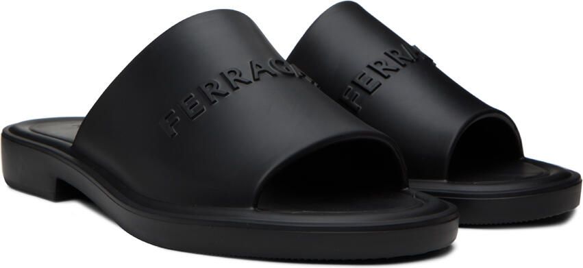 Ferragamo Black Embossed Sandals - Picture 2