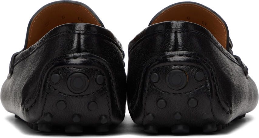 Ferragamo Black Gancini Driver Loafers