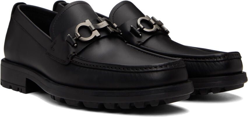 Ferragamo Black Gancini Loafers - Picture 2